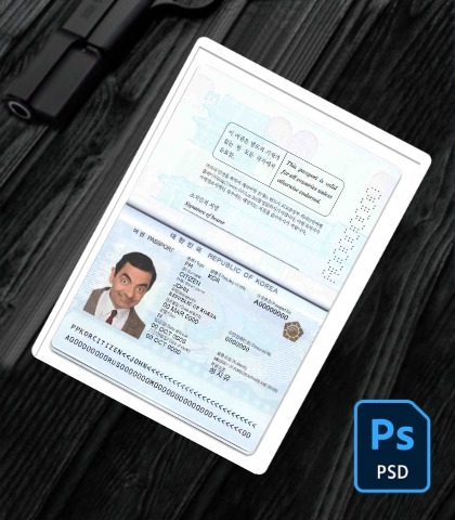 South Korea passport PSD